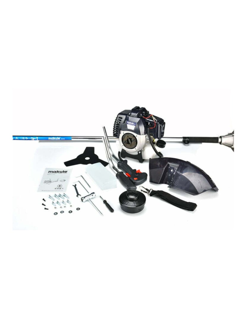Gasoline Grass Trimmer, 52CC 2-Stroke Brush Cutter, 1800W Heavy-Duty Lawn Tool with 26mm Shaft, Professional Grass Cutter for Gardens, Lawns, Farms, and Parks, BC003
