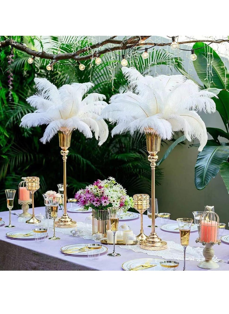 Gold Trumpet Vase Wedding Centerpieces (2Pcs) – 58cm High Geometric Flower Stands for Birthday, Aisle, Dining Room, and Party Decorations