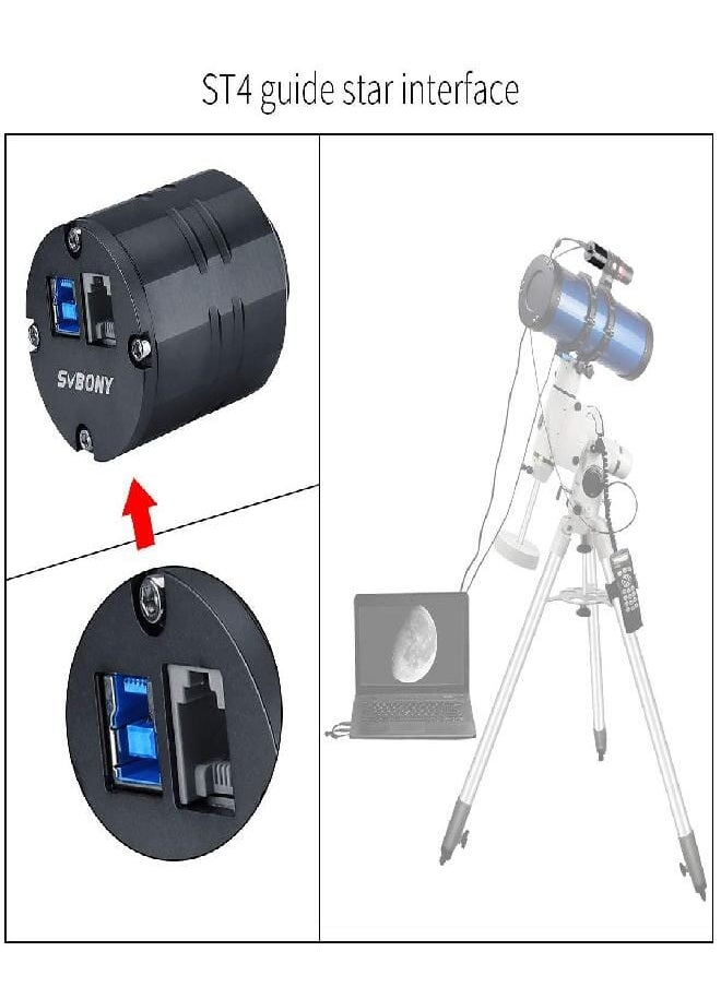 SV305 Pro Telescope Camera, 2MP USB3.0 Astronomy Camera, 1.25inch Astronomy Guiding Camera, Telescope Eyepieces for Astrophotography