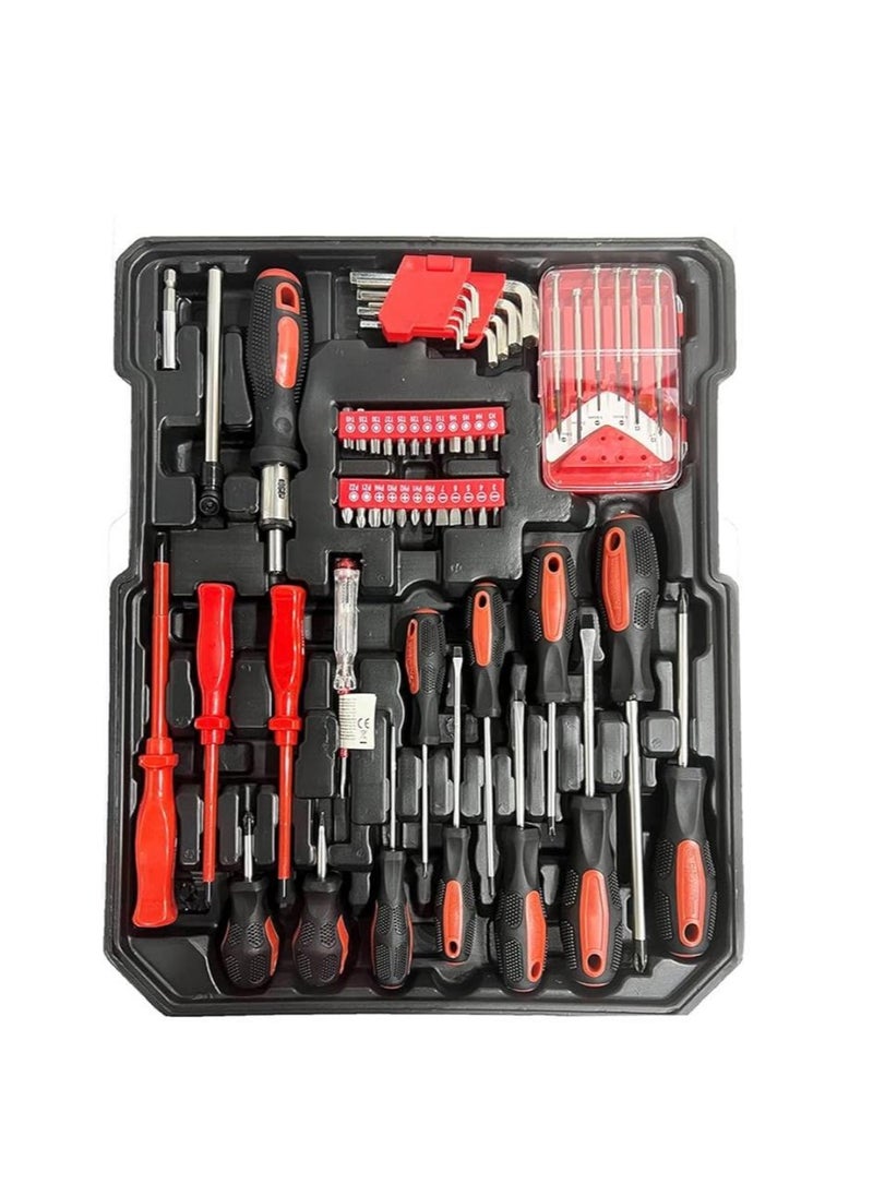 Home Tool Kit  Aluminum Trolley Household Tool Set Detachable Portable Hand Toolbox Repair Set