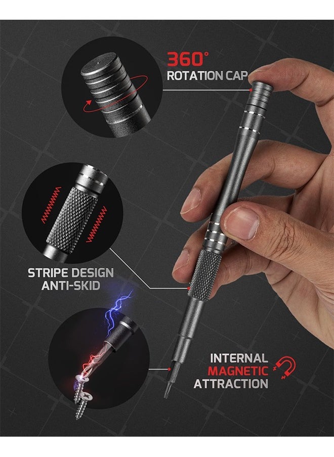 128 in 1 Electronics Precision Screwdriver Set, Professional Magnetic Repair Tool Kit with 122 Bits for Computer, PC, iPhone, Laptop, Game Console, Watch, Xbox, PS5, MacBook, Ring Doorbell