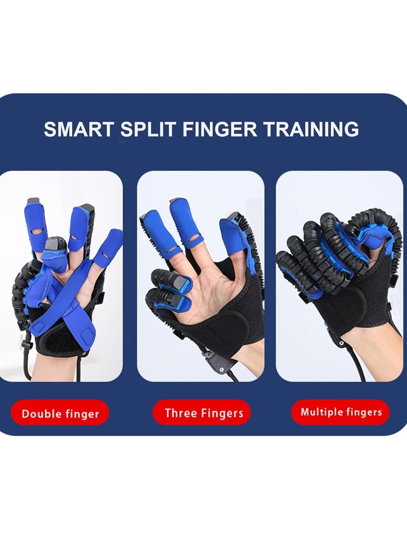 Rehabilitation Robot Glove for Stroke Patient, Upgraded Hand Stroke Recovery & Single Finger Rehab Trainer Hemiplegia Hand Stroke Recovery Equipment Adjustable Speed and Strength,Right