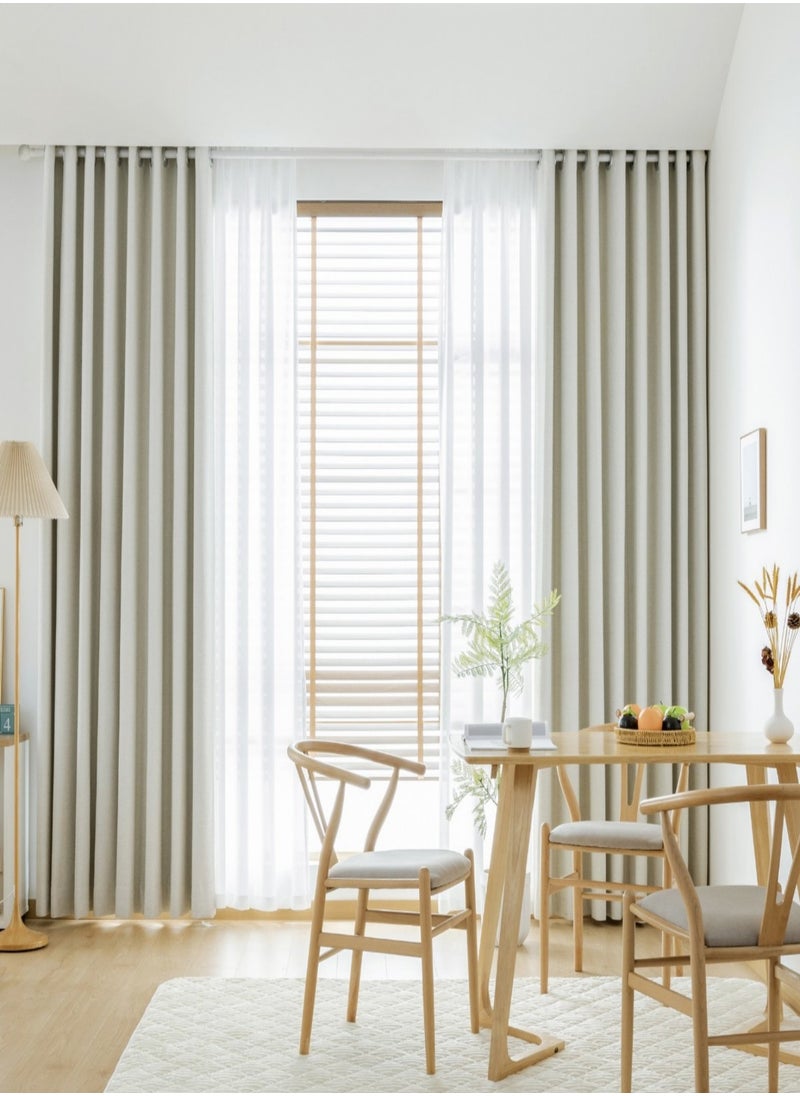 Elegant Linen Block Out Curtain, Noise-reducing 1 Piece Pack