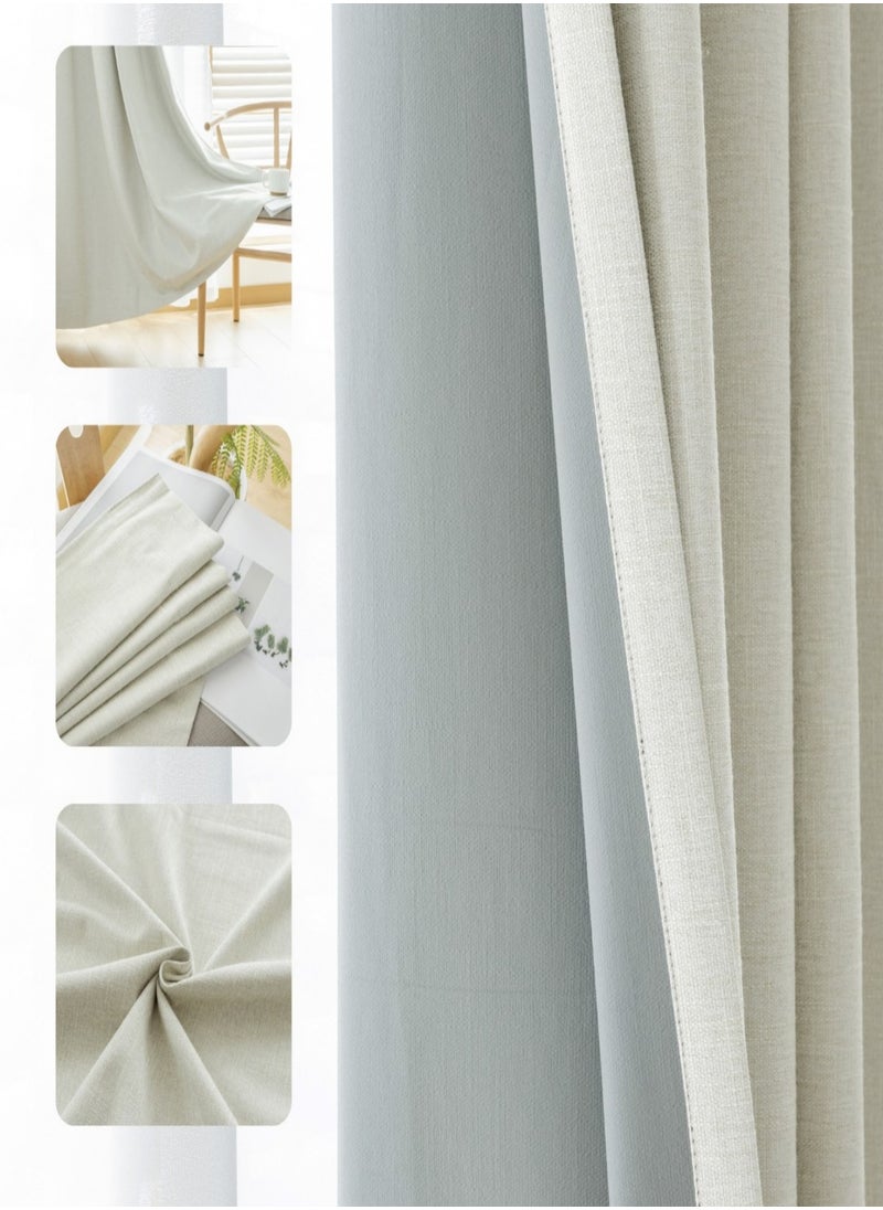 Elegant Linen Block Out Curtain, Noise-reducing 1 Piece Pack