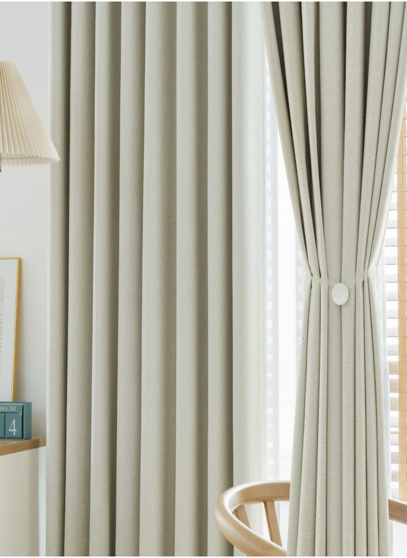 Elegant Linen Block Out Curtain, Noise-reducing 1 Piece Pack