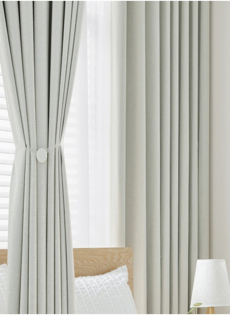 Elegant Linen Blackout Curtain, Noise-reducing 1 Piece Pack