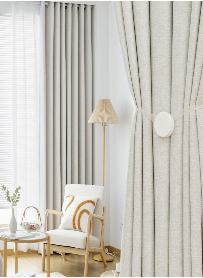 Elegant Linen Blackout Curtain, Noise-reducing 1 Piece Pack