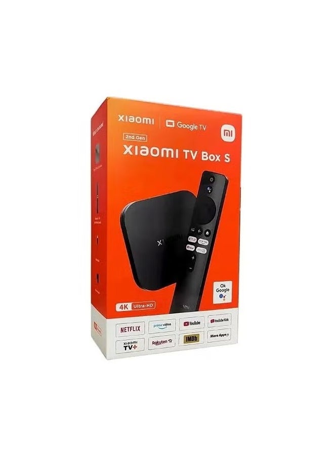 Xiaomi Mi Box S (2nd Gen) 4K Ultra HD Streaming Media Player, Quad-Core CPU, Google TV, Google Assistant & Remote, Dual-Band Connectivity, Black | MDZ-28-AA