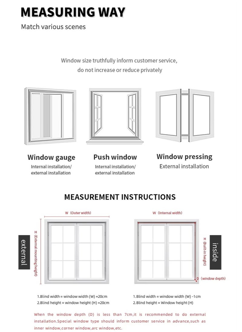 Blackout Roller Blinds - 100% Light Blocking, UV Resistant, Durable Polyester Fabric, Quick Installation for Home & Office