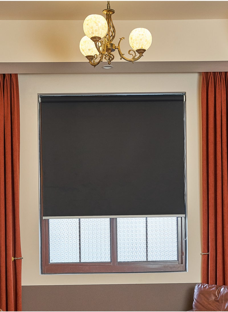 Blackout Roller Blinds - 100% Light Blocking, UV Resistant, Durable Polyester Fabric, Quick Installation for Home & Office