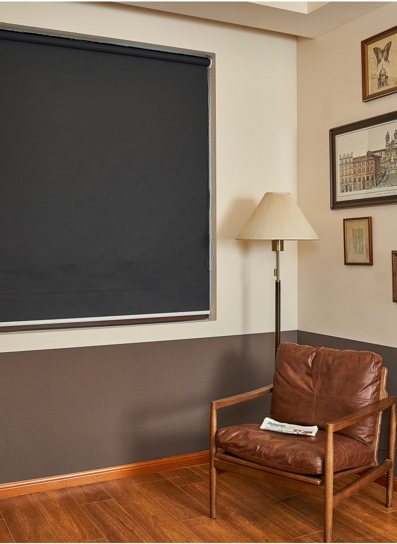 Blackout Roller Blinds - 100% Light Blocking, UV Resistant, Durable Polyester Fabric, Quick Installation for Home & Office