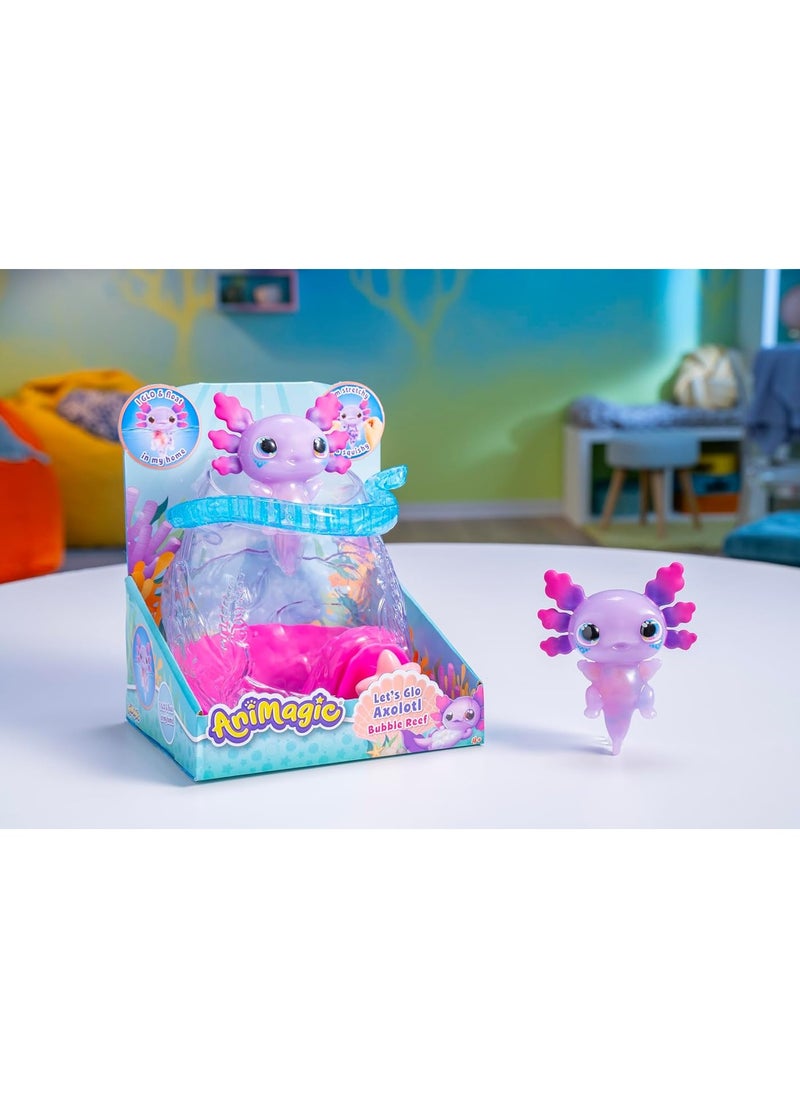 Animagic Let's Glo - Axolotl Bubble Reef, Interactive Electronic Pet