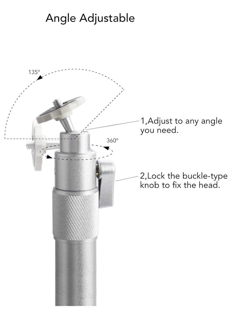 Universal Extending Projector Ceiling Mount Hanger – 360° Rotatable Head, Adjustable Length (13.8-23.6 Inches), Supports 11 lbs Load, Ideal Mounting Bracket for Projectors & Cameras – Sturdy, Easy to Install