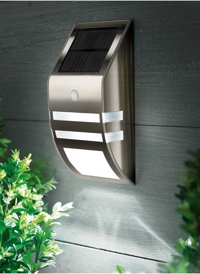 Solar Motion Sensor Wall  (Silver)