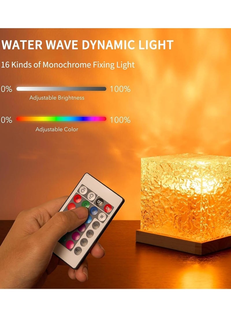 Northern Lights and Ocean Wave Projector, 16-Color Rotating Water Wave Lamp with Remote Control, Adjustable Brightness, Timer and Dynamic Aura Effects for Bedrooms, Kids' Rooms, Parties and Game Rooms