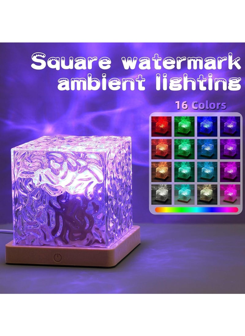 Northern Lights and Ocean Wave Projector, 16-Color Rotating Water Wave Lamp with Remote Control, Adjustable Brightness, Timer and Dynamic Aura Effects for Bedrooms, Kids' Rooms, Parties and Game Rooms