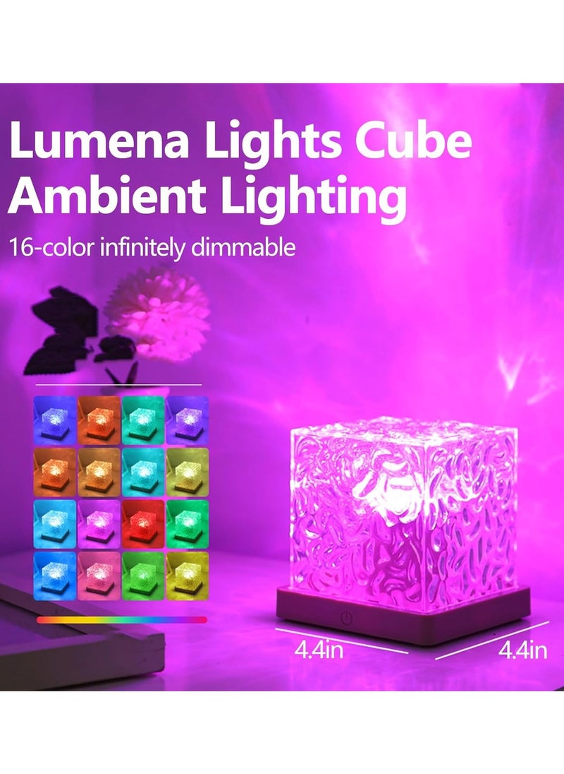 Northern Lights and Ocean Wave Projector, 16-Color Rotating Water Wave Lamp with Remote Control, Adjustable Brightness, Timer and Dynamic Aura Effects for Bedrooms, Kids' Rooms, Parties and Game Rooms