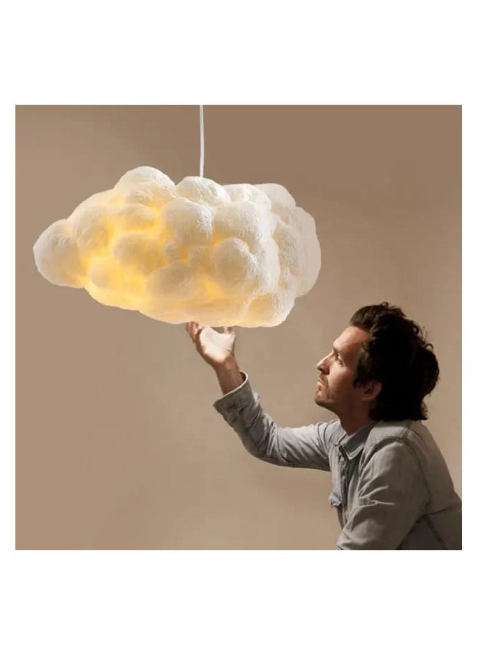 Campus of Interiors Modern Ceiling Hanging Light Creative Cloud Shaped | Floating Cloud Hanging Ceiling Pendant Lights Cotton Chandeliers for Living Rooms Restaurant Bar Kindergarten size 50 cm