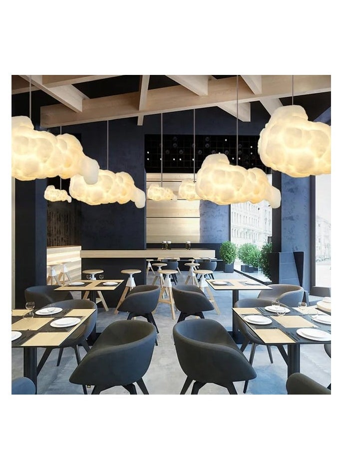 Campus of Interiors Modern Ceiling Hanging Light Creative Cloud Shaped | Floating Cloud Hanging Ceiling Pendant Lights Cotton Chandeliers for Living Rooms Restaurant Bar Kindergarten size 50 cm