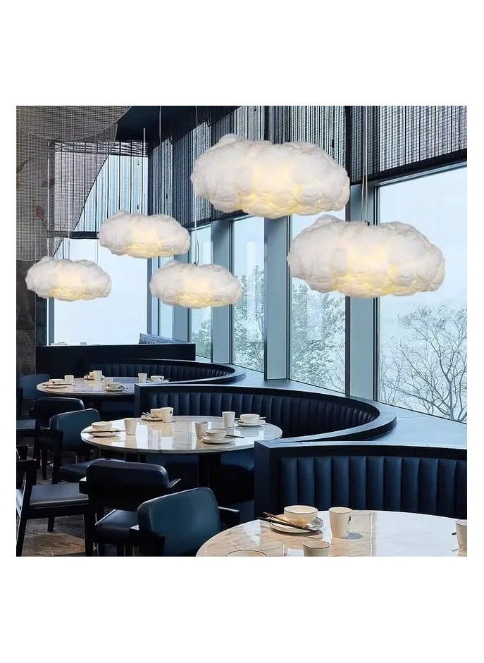 Campus of Interiors Modern Ceiling Hanging Light Creative Cloud Shaped | Floating Cloud Hanging Ceiling Pendant Lights Cotton Chandeliers for Living Rooms Restaurant Bar Kindergarten Decor size 40cm