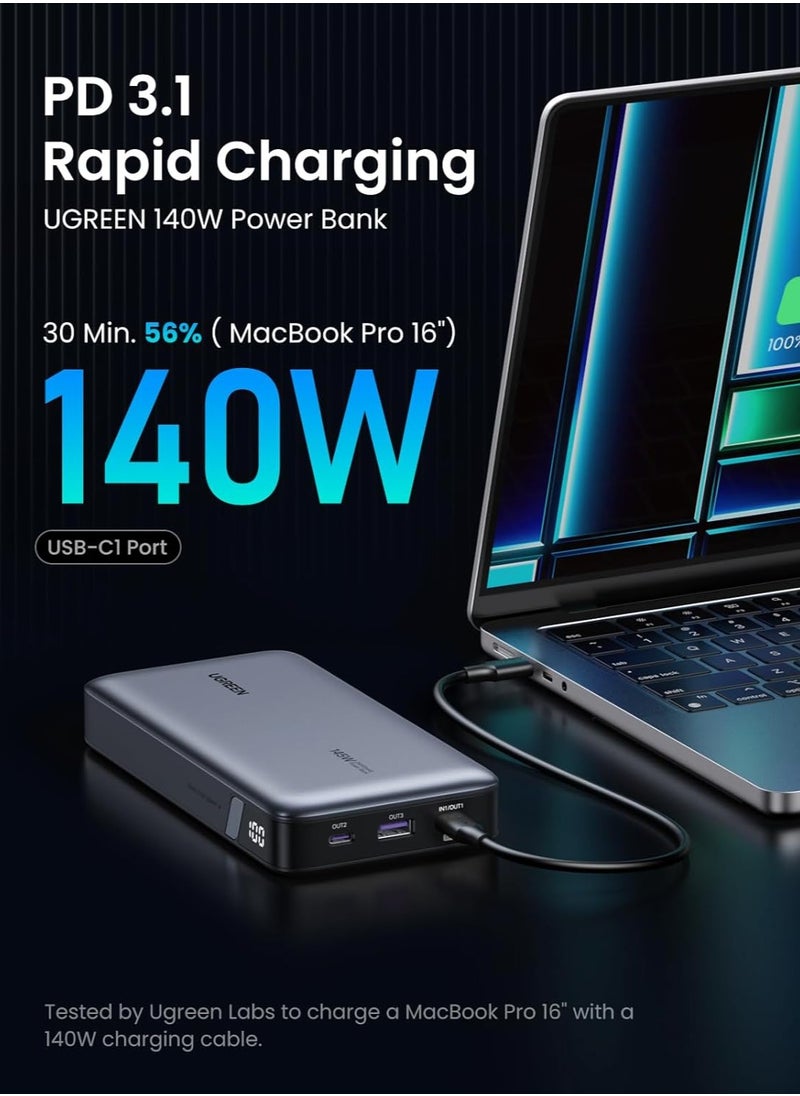 UGREEN Power Bank 145W, 25000mAh Laptop Portable Charger