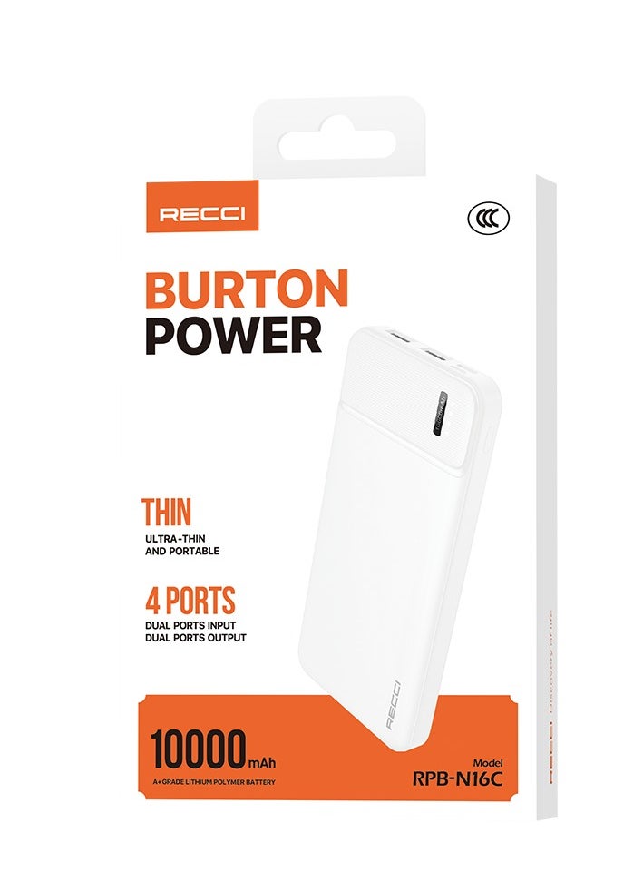 Power banks 10000mAh supports USB port bidirectional Type-C input/output, multiple ports compatible