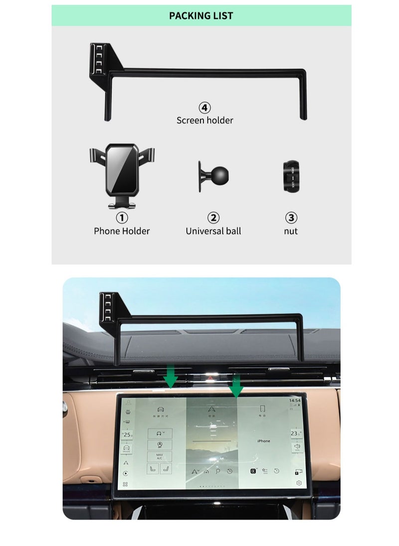 Range Rover Vogue/Sport Phone holder 2022-2025 (13.1 inches) Phone Mount Frame Gravity Holder for all phones