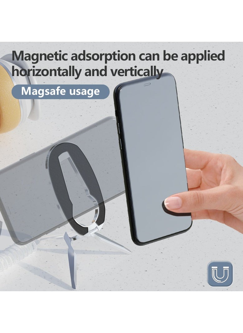 Mobile Stand Magsafe, Back-mounted Telescopic Stand, MagSafe compatible, Triangular Support, Adjustable