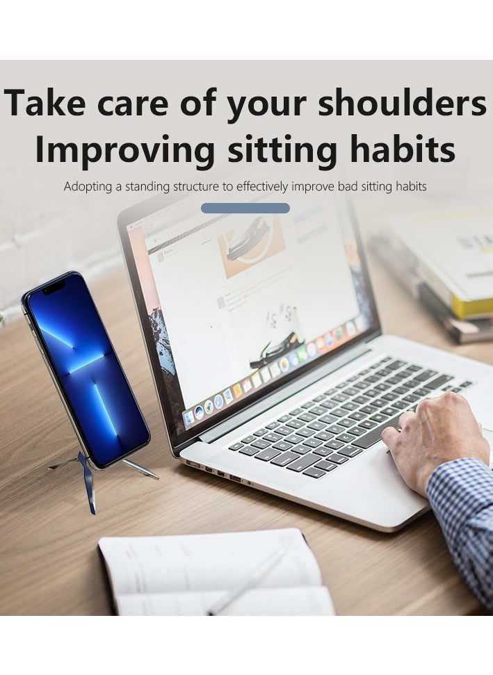 Mobile Stand Magsafe, Back-mounted Telescopic Stand, MagSafe compatible, Triangular Support, Adjustable