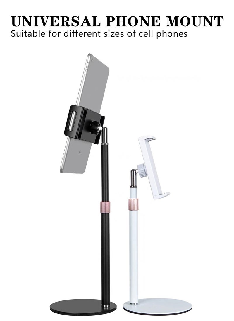 Tablet and Phone Stand Holder, Height Adjustable Portable Monitor Stand, 360 Degree Rotating, Aluminum Alloy Cradle Mount Dock for 4.7
