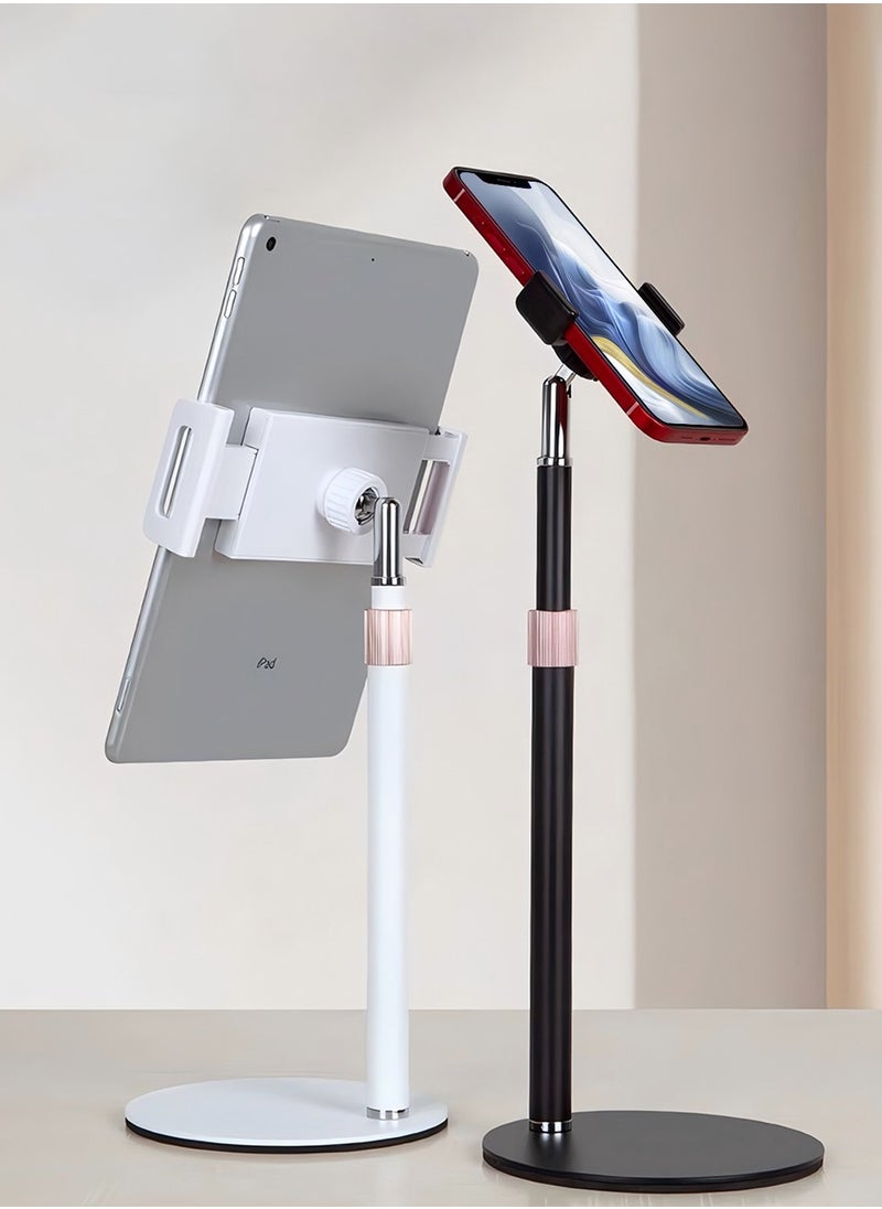 Tablet and Phone Stand Holder, Height Adjustable Portable Monitor Stand, 360 Degree Rotating, Aluminum Alloy Cradle Mount Dock for 4.7