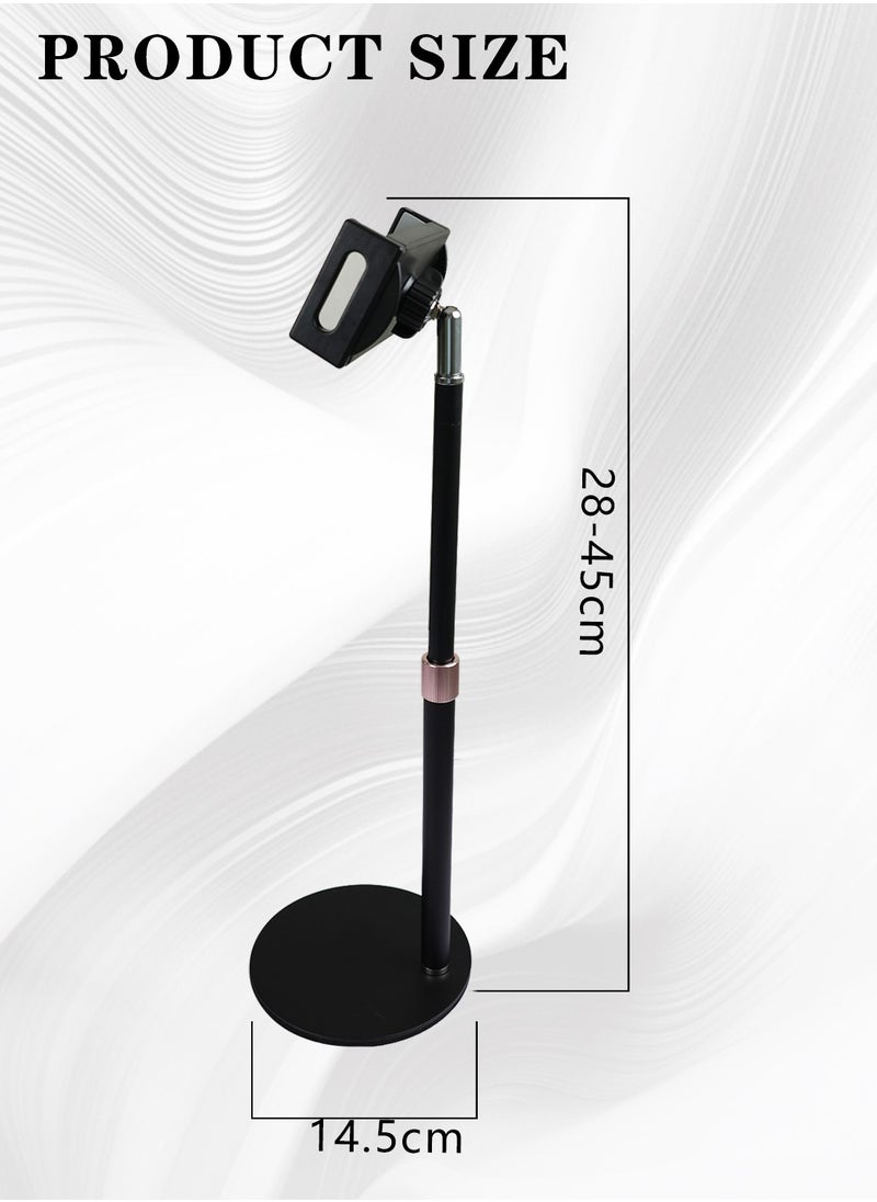 Tablet and Phone Stand Holder, Height Adjustable Portable Monitor Stand, 360 Degree Rotating, Aluminum Alloy Cradle Mount Dock for 4.7