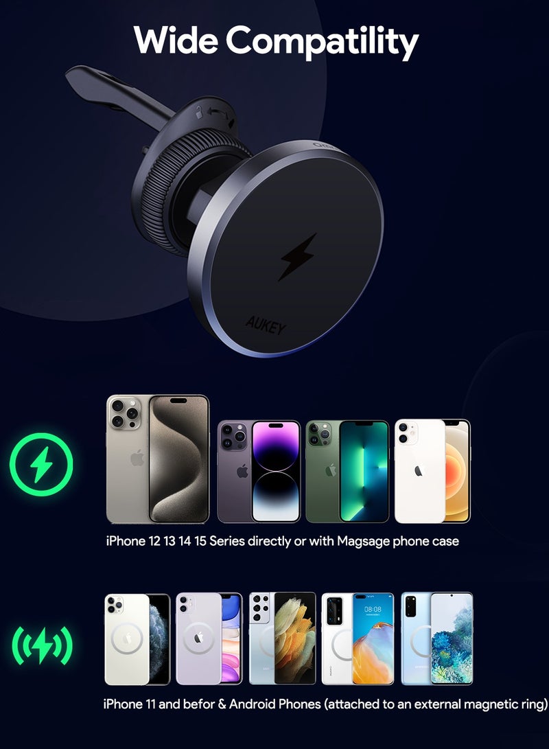 HD-MC13 Qi2 Wireless Charging Phone Mount Black
