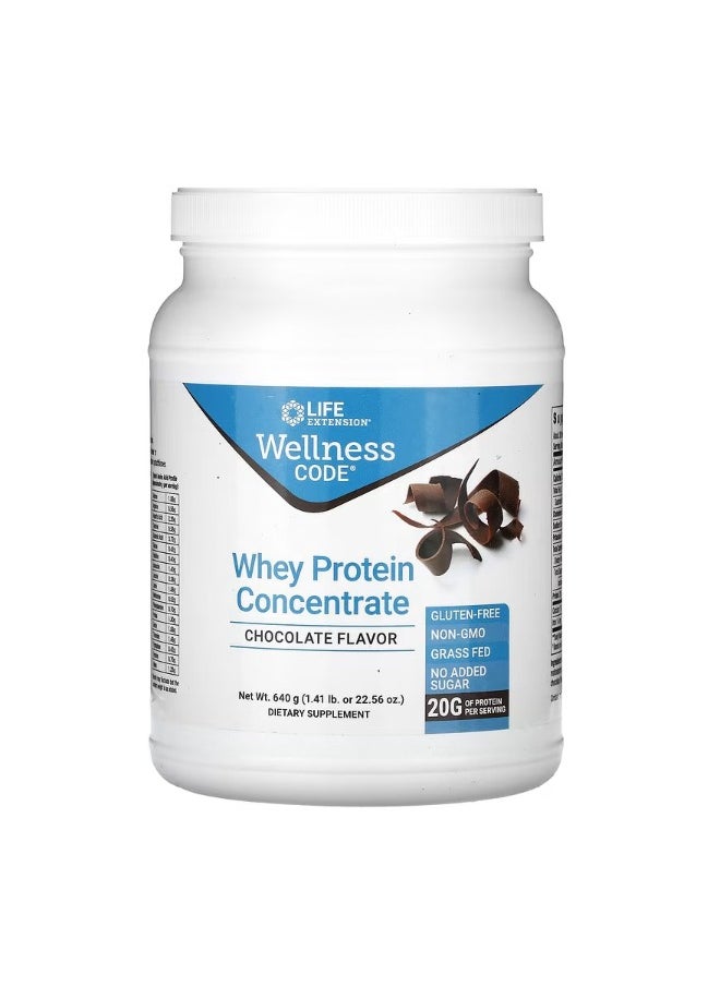 Wellness Code Whey Protein Concentrate Chocolate 1.41 lb 640 g