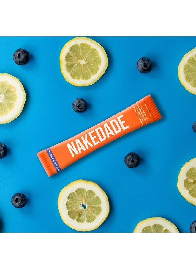 Nakedade - Performance Enhancing Sports Drink Powder - Blueberry Lemonade Electrolyte Powder - No GMOs or Artificial Sweeteners, Gluten-Free, Soy-Free, Dairy-Free - 16 Sticks