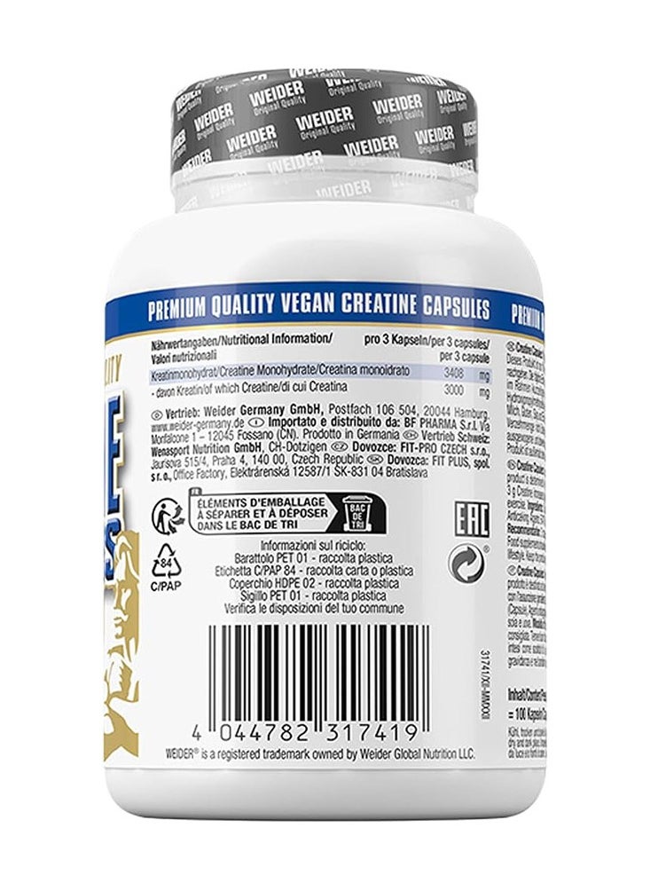 Weider Creatine Capsules 100 Caps 125g