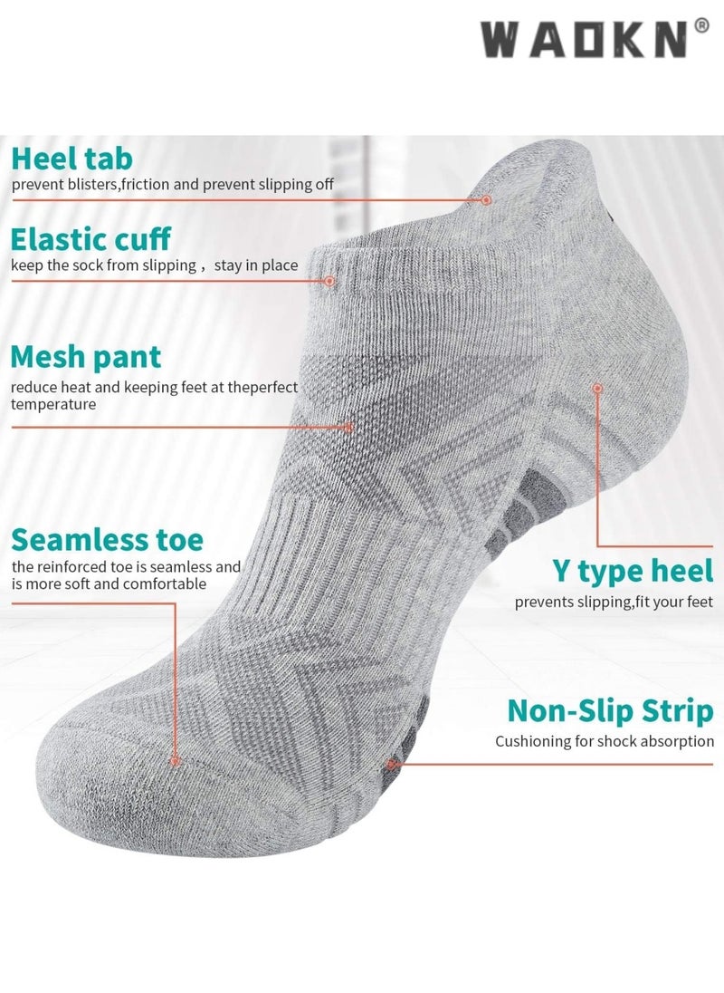 Lightweight & Breathable, Unisex Low-Cut Sports Socks, Grey 3-Pair Set, Anti-Blister Comfortable Walking Socks, Choice for Sports Lovers