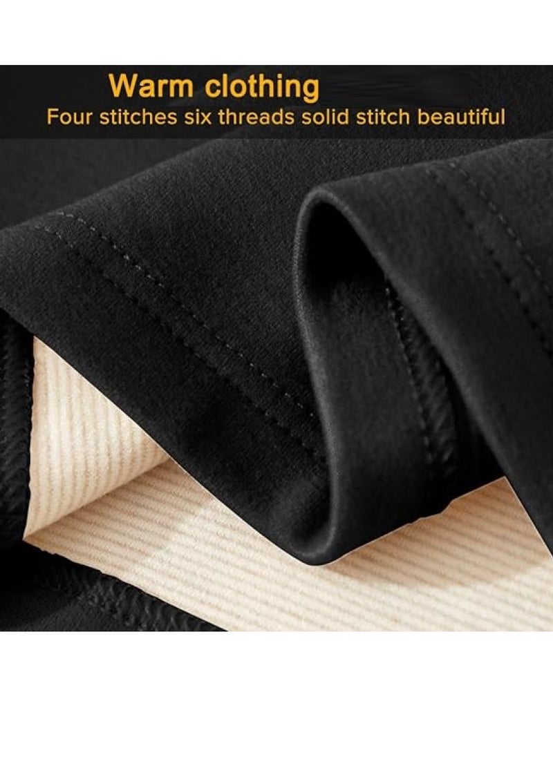 Men's Thermal Underwear Set Long Johns Ultra Soft Fleece Lined Base Layer Set for Cold Weather Thermal Underwear for Men Long Sleeve Pajama Top and Bottom Set XL
