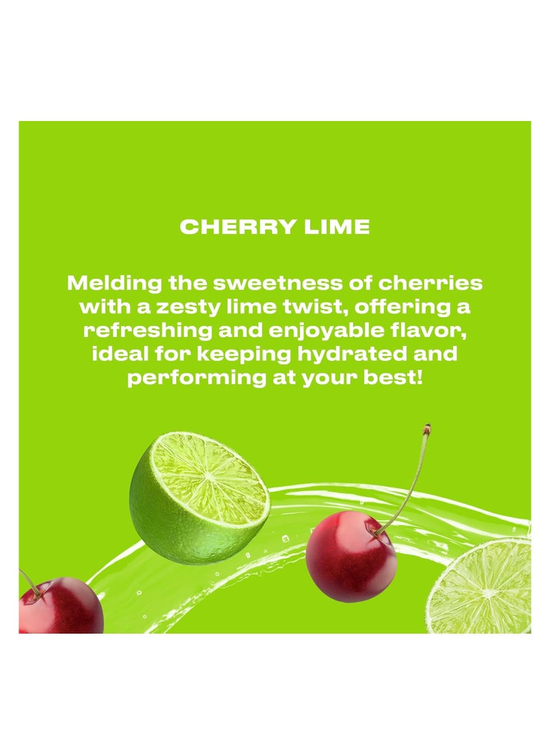 Cwench Hydration Electrolyte Mix + BCAA - Cherry Lime 10 Count | NSF Certified | No Added Sugar | No Artificial Sweeteners | Premium Electrolytes | 10 x 7 g stick box