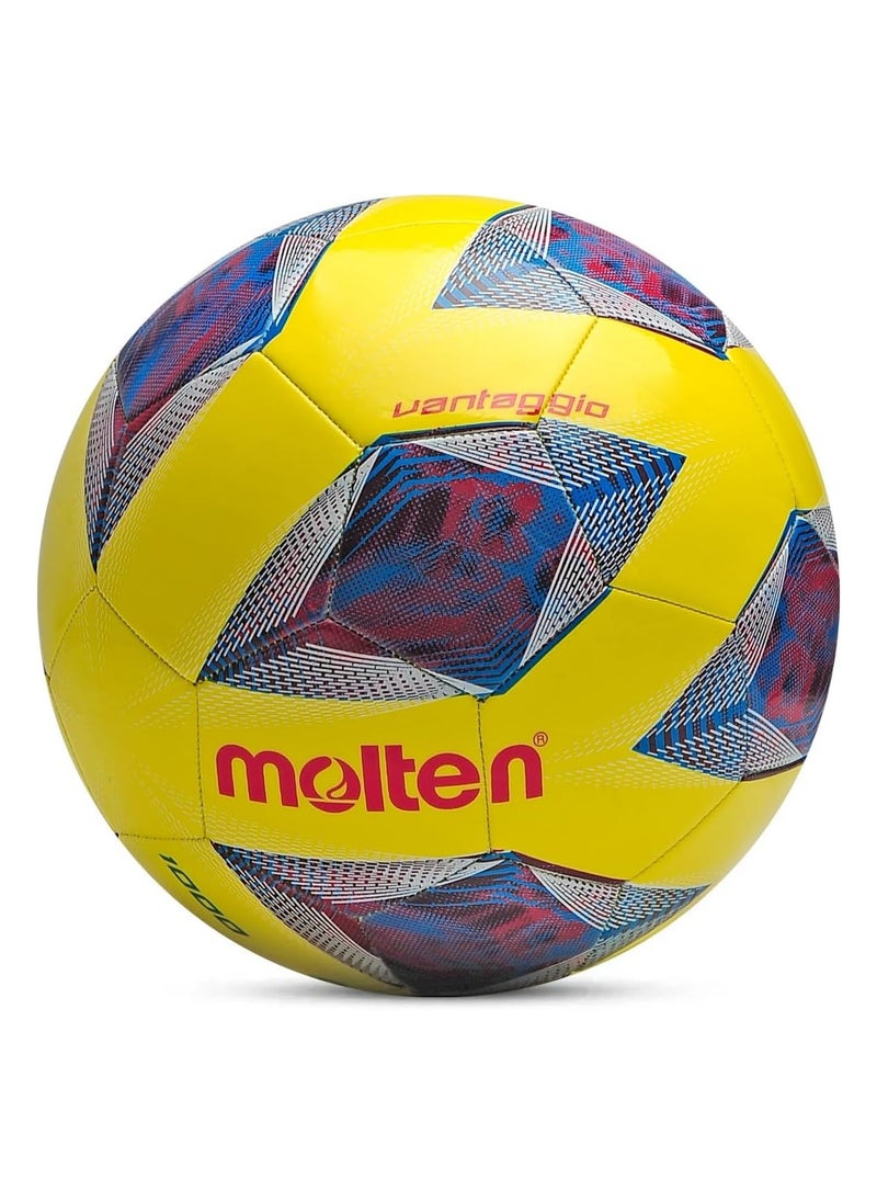 Molten Soccer Ball, Durable and Comfortable TPU Soft Leather Training Ball with Butyl Liner, Wear-Resistant for Boys, Girls and Adults, Yellow in Size 5