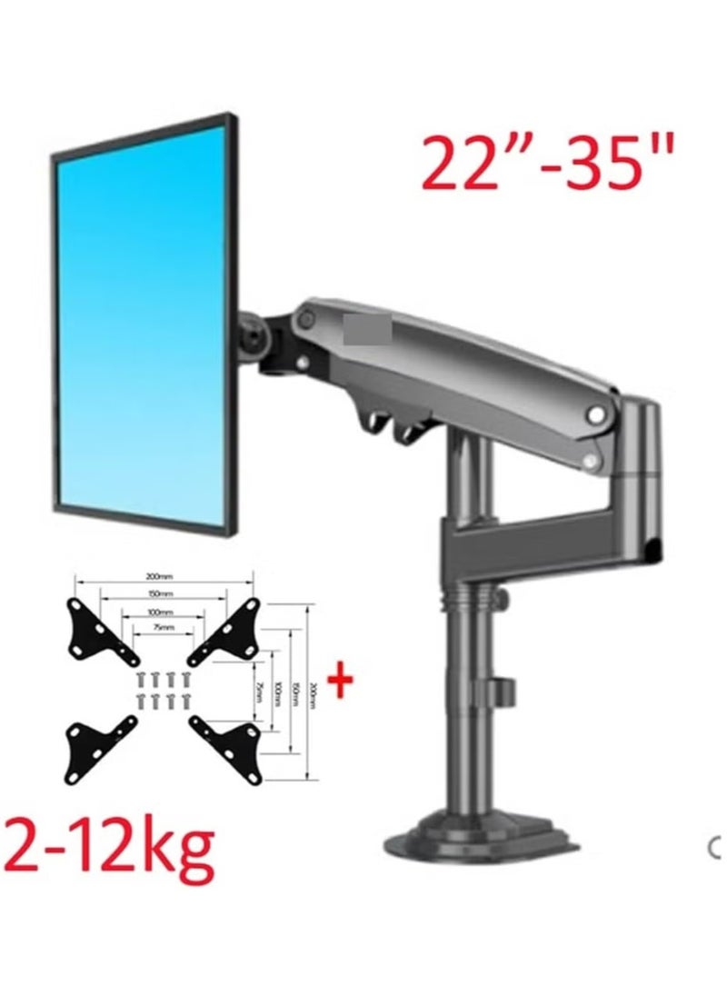 Monitor Desk Mount Stand Full Motion Swivel Monitor Arm - Adjustable Height, Tilt, Rotate & Swivel Functions - VESA Compatible for 17