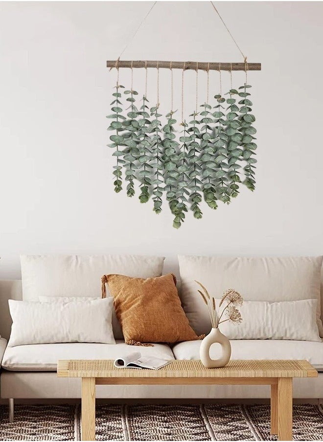 Artificial Eucalyptus Wall Hanging - Faux Greenery Vine for Boho Wall Decor in Home, Office, Apartment, Bathroom, Bedroom, Kitchen, Farmhouse, Living Room