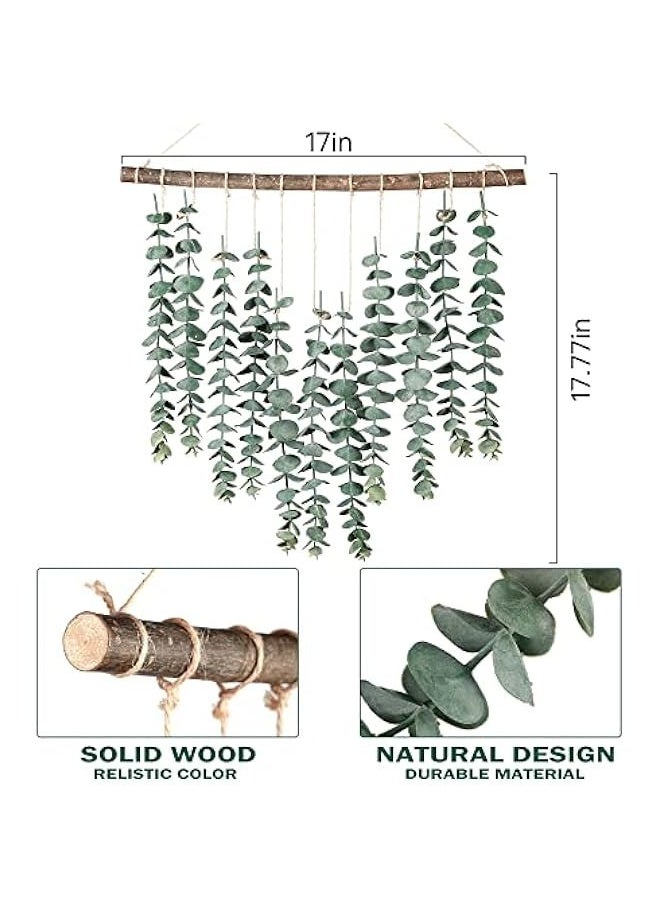 Artificial Eucalyptus Wall Hanging - Faux Greenery Vine for Boho Wall Decor in Home, Office, Apartment, Bathroom, Bedroom, Kitchen, Farmhouse, Living Room