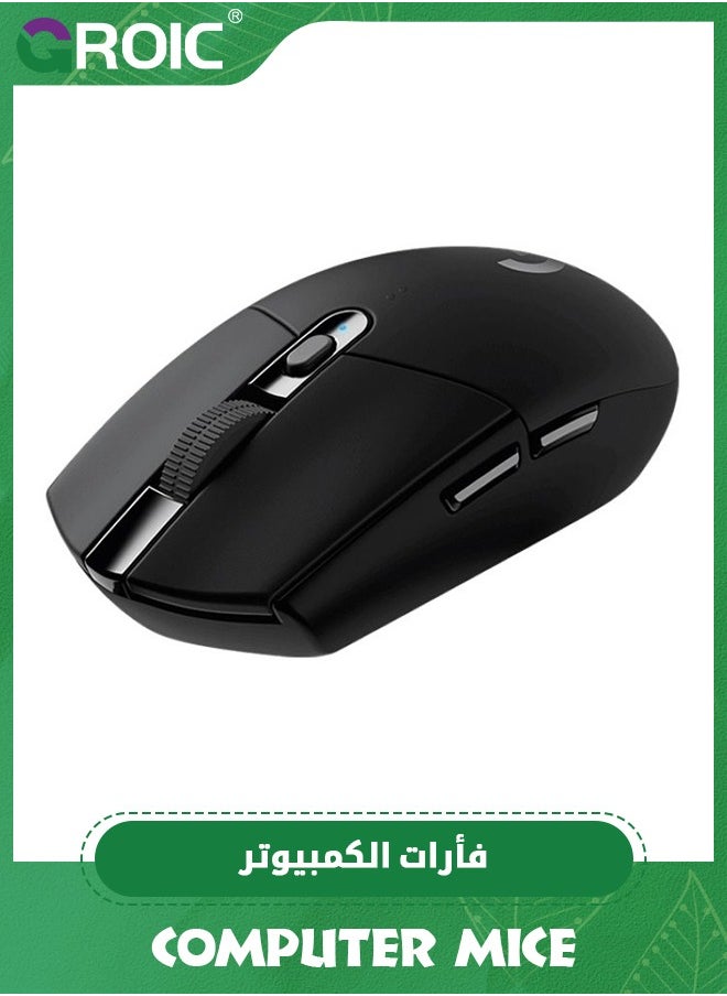 Black Wireless Mouse for Laptop Computer Mouse with USB Receiver 2.4GHz Optical Tracking Computer Mouse Ergonomic Portable Mouse for PC Laptop