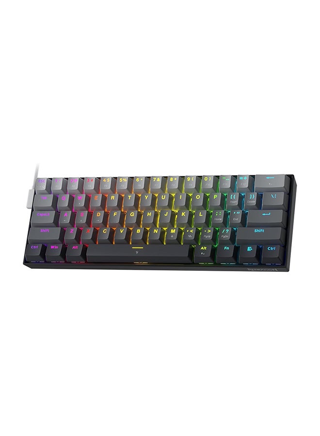 Redragon K617 Magnetic Switch Rapid Trigger Gaming Keyboard, 60% Wired Mechanical Keyboard w/ 8k Hz Polling Rate(0.1ms), Hyper-Fast 0.2mm Actuation Custom Switch Adjustable via Software, Misty Grey