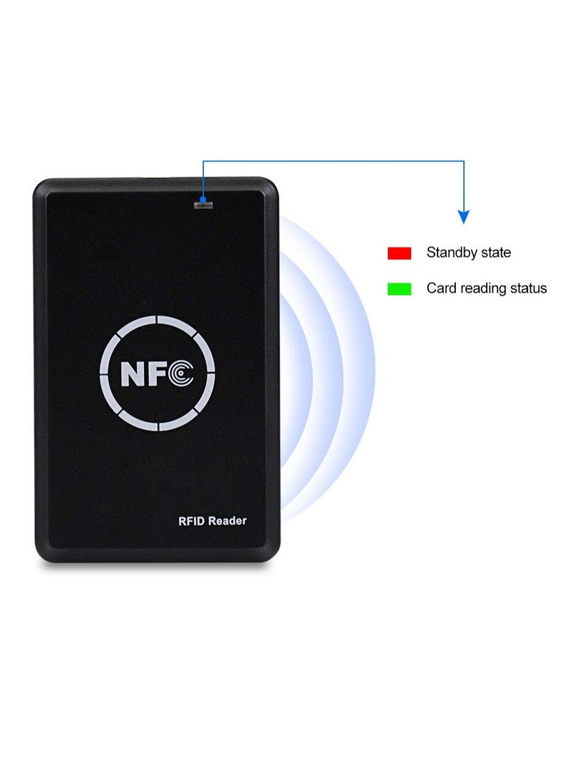 NFC Smart Card Reader Writer, RFID Copier, Duplicator, USB Key Fobs Programmer, ID IC UID, EM4305, T5577 Tag, 125KHz, 13.56MHz