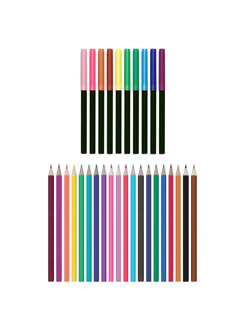 Hinkler Art Maker Ultimate Colouring Carry Case include 20-Coloured Artists Pencil, 10 Coloured Markers, Over 90 IMages, Amazing Animals Edition, a Complete Colouring Set for Kids