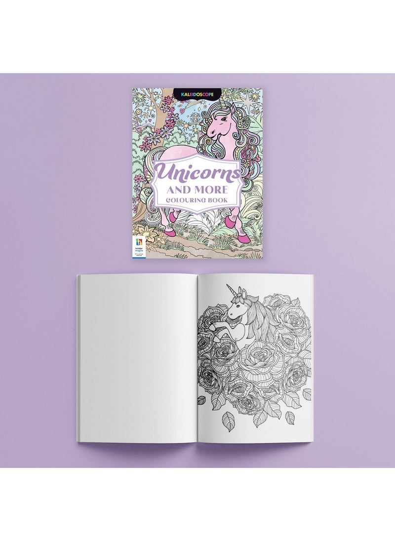Hinkler Kaleidoscope Ultimate Colouring Carry Case – Unicorns Edition, Complete Colouring Set for Kids, Includes Markers, Crayons, Pencils, and Unicorn Designs, Portable Case for On-the-Go Creativity, Ideal Gift for Unicorn Lovers and Young Artists
