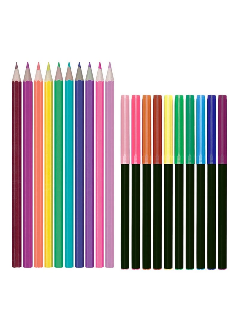 Hinkler Kaleidoscope Ultimate Colouring Carry Case – Unicorns Edition, Complete Colouring Set for Kids, Includes Markers, Crayons, Pencils, and Unicorn Designs, Portable Case for On-the-Go Creativity, Ideal Gift for Unicorn Lovers and Young Artists