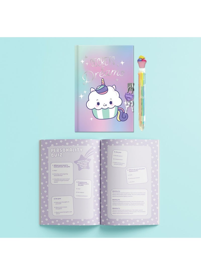 Hinkler Secret Scented Journal Kit - DIY Scented Journal Set includes 96-pp lockable journal, a shaped unicorn bookmark & tons of scented goodness, Creative Writing & Craft Kit for Kids,  Aromatic Craft Project